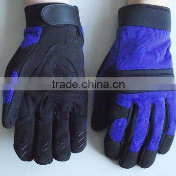 Foam Padded Leather Palm Anti Shock Household And Mechanic Work Gloves