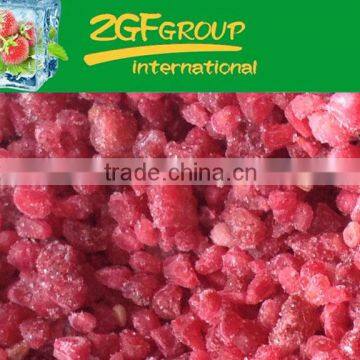 IQF frozen red raspberry crumbles