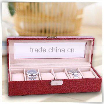 pu Leather Handmade Luxury Wrist Watch Case for Men
