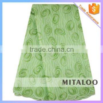 Mitaloo Mint Green Sequin Organza Lace Fabric for Wedding Dress MOG0187