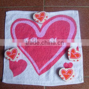 German market heart shape compressed hand towel