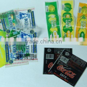 food and beverage bottle shrink film adhesive label