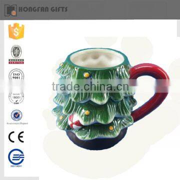 2016 popular ceramic christmas tree mugs
