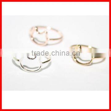 2015 new arrived high polish shinny 925 stelring silver cute cat animal silver ring