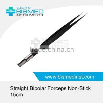 Straight Bipolar Forceps Non-Stick 15cm