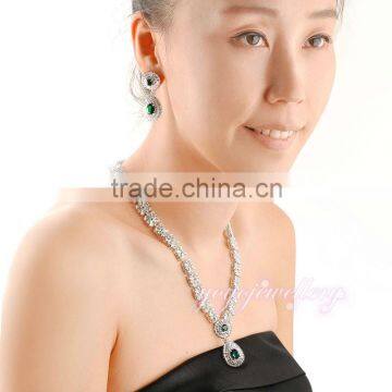 New Model Arabic White Gold Zirconia Big Fashion Jewelry Set photo-6