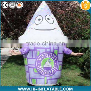 2015 Excellent design advertising inflatable ice cream model,inflatable moving cartoon