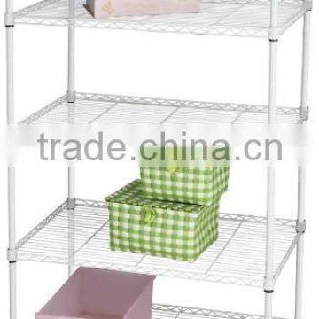 5 Tier White Wire Shelving for Home Storage