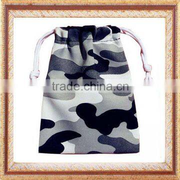 cotton camouflage color drawstring pouch