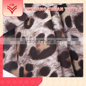 New Style Polyester Cotton Leopard Printed Denim Fabric photo-5