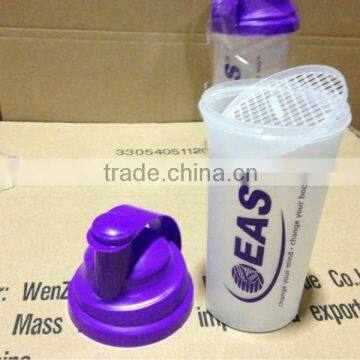 700ml PP protein shaker bottle with net