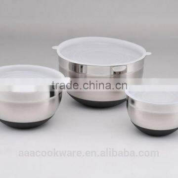 3 Pcs Set Stainless Steel Mixing Bowl Set With Grater photo-6