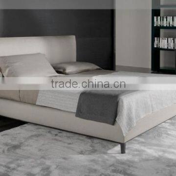 Latest design fabric wooden double beds High quality customized soft bed