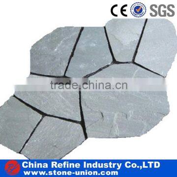 Green slate crazy paving stone