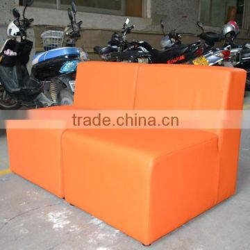 Orange leather detachable hotel sofa XYN438