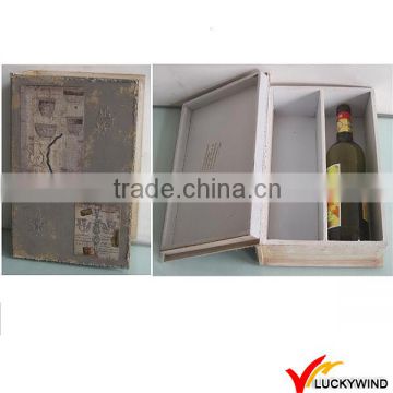 Book Like Antique Style Wooden Wine Box