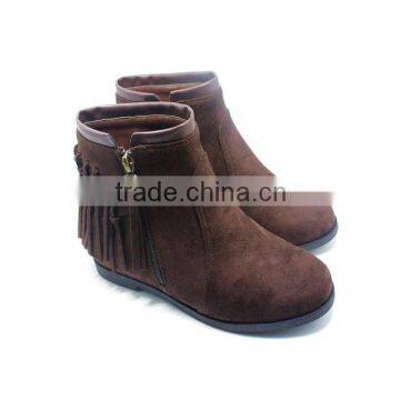 2016 fashion ladies winter unique tassel suede boots