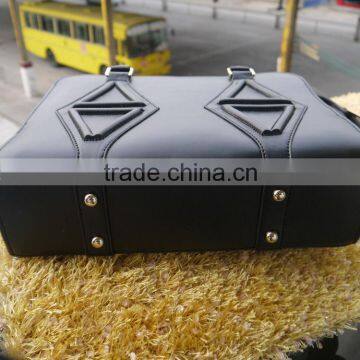 Black Leather Men Briefcase Fashion Unique Leather Briefcase China Shopping Men Business Bag photo-3