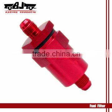 Red AN8 Anodized aluminum racing fuel filter