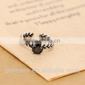 Classical 5925 Sterling Silver Wedding Ring for Women Vintage CZ Diamond Jewelry Accessories photo-6