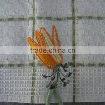 100% cotton waffle tea towels with embroidered