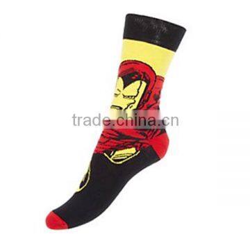 Red and Yellow Iron Man fashion socks man