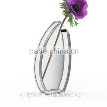 christmas decoration! wholesale transparent fancy acrylic vase QCY-VE-15