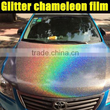 glitter chamleon film with high quality 1.52*20m per roll