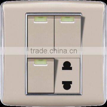 Three Gang With One Socket