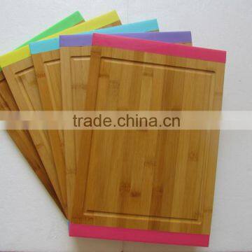 Eco-friendly wholesale silicone bamboo cutting board non-slip healthy life