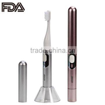 Small Sonic Electric Toothbrush Rechargable Waterproof with 2 Extra Replacement Brush Heads SV030692