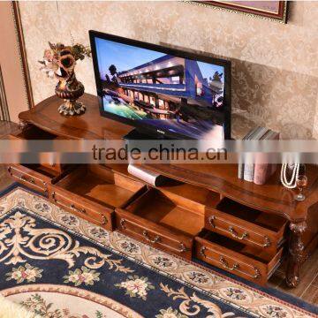 2016 Exquisite Solid wood design wooden LED TV corner stand design