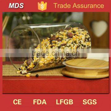 Clear Honey High Borosilicate Environmental Glass Jar With Wooden Lid Supplier's Choice photo-6