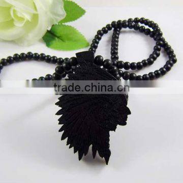 GoodWood NYC Black Stain Chief Wooden Necklace