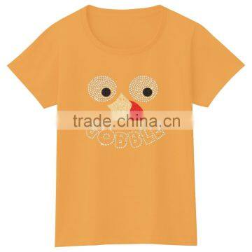 Funny Pattern Ironed With LEAD FREE Rhinestone Motif t Shirt for Women Girls photo-3