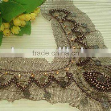 Blouse collar design neck design, beads neckline