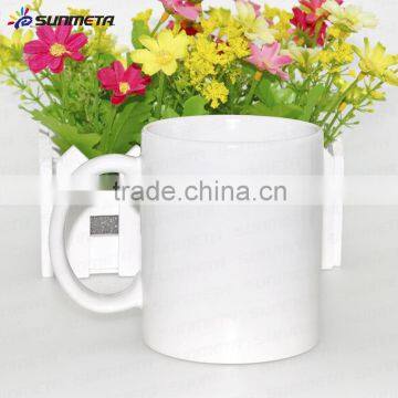 Sunmeta HOT SELLING ITEM blank sublimation coated white mug price 11oz