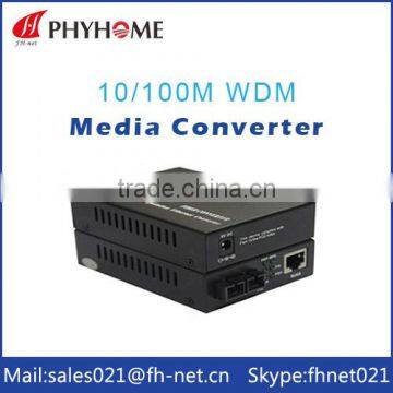 10/100M WDM Ethernet Fiber Optic Media Converter