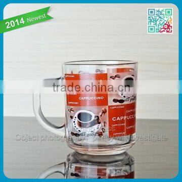 Best selling custom glass coffee mug with lid