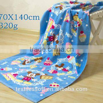 2016 Hot Sale Cotton Custom Cartoon Animal Printed Beach Towel photo-2