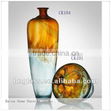 Hand-made Colored Glass Flower Vases