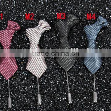 Western Classic Tie Shaped Lapel Pin,Fashion Plaided Long Needle Pins For Dresses photo-2