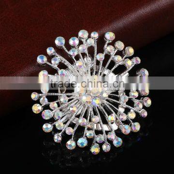 2016 Hotsale AB Rhinestone Snowflake Brooch Pins,Mother Pins For Wedding Decoration