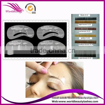 Plastic eyebrow extension stencil shaper set,eyebrow hair filler tools