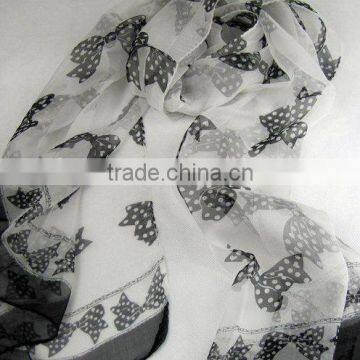 Novel Long Silk Georgette Scarf/Shawl