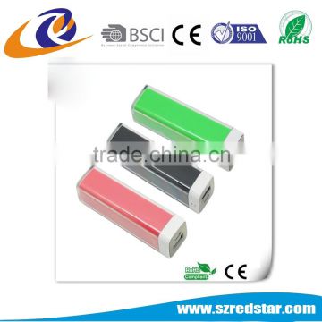 CE RoHs 2600mAh Lipsticks Power Bank