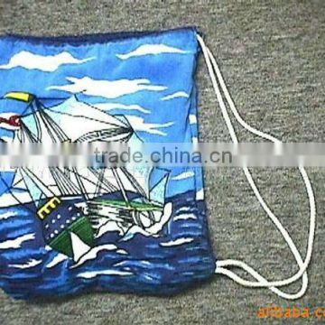 promotioanl cotton reactive print beach towel bag