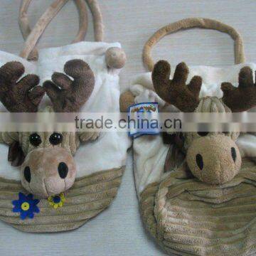 Plush moose bag