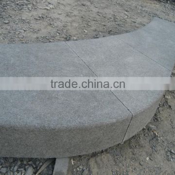 Round Black Basalt G684 Kerb Stone