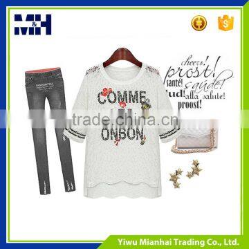 High Quality Cheap Women Shirt Designing Lace photo-4
